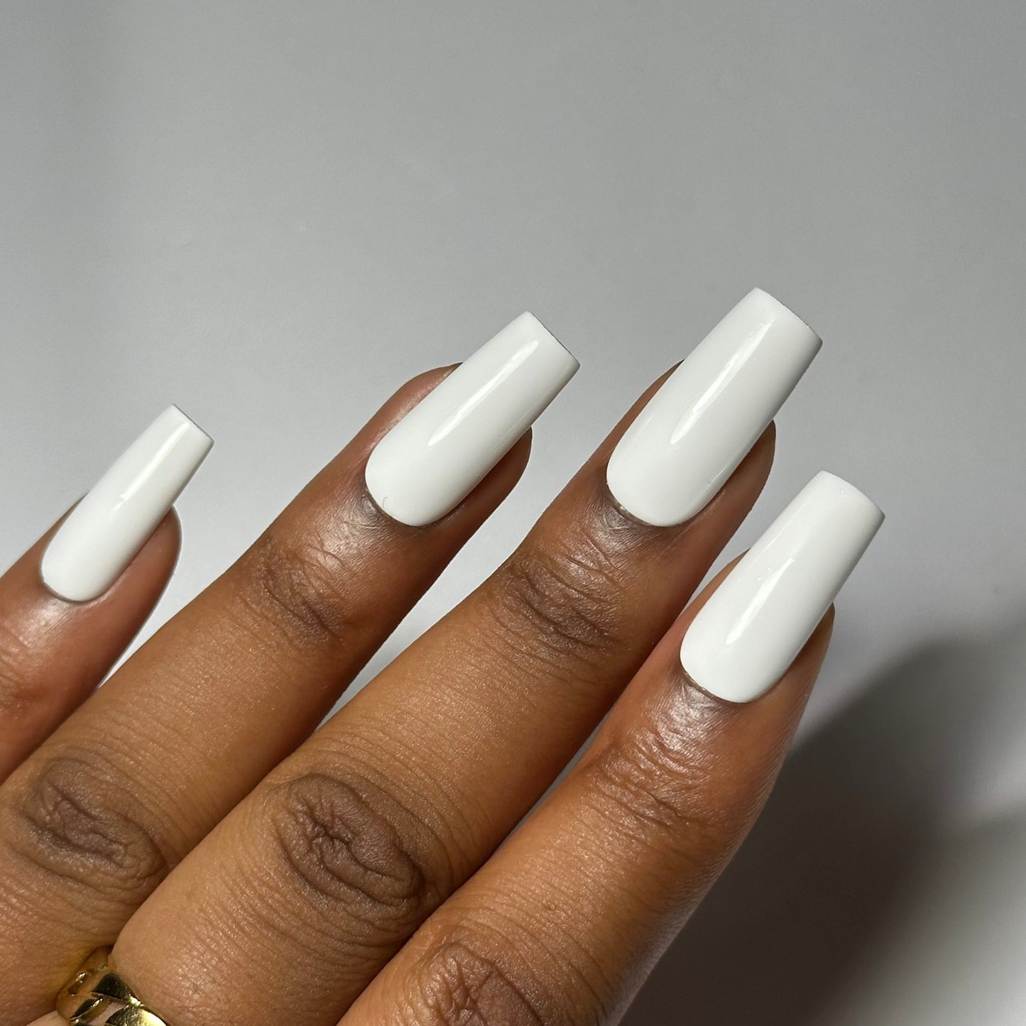 White Press On Nails