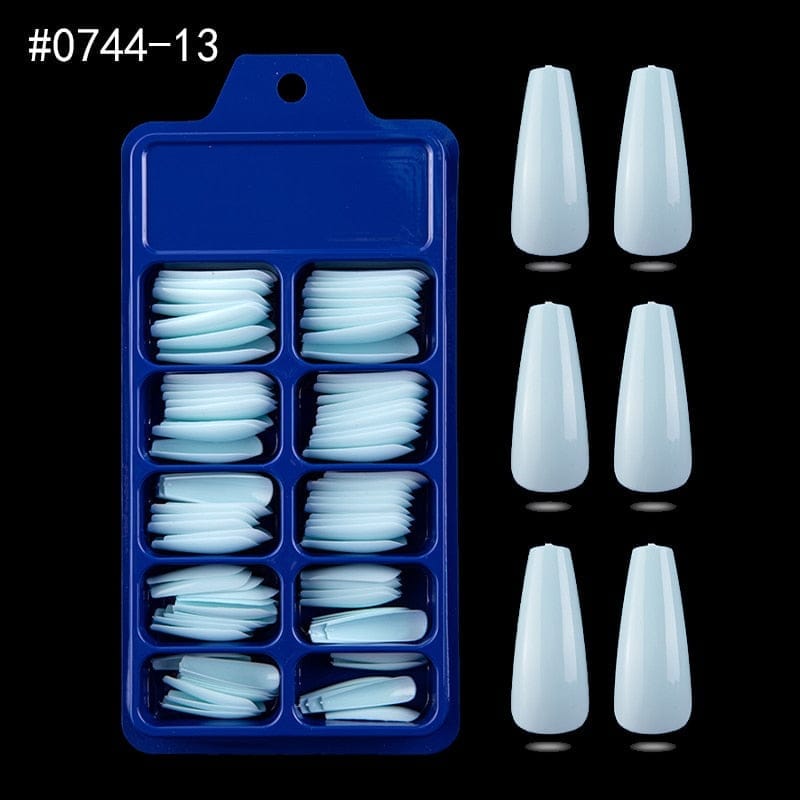 100pcs Solid Color Plastic Shiny High-Hard Holiday Ballerina Nails