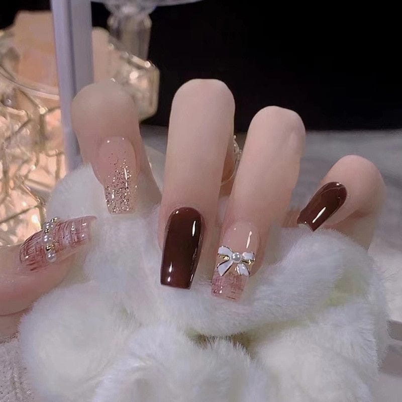24Pcs Press On Nails Wearable Fake Nails