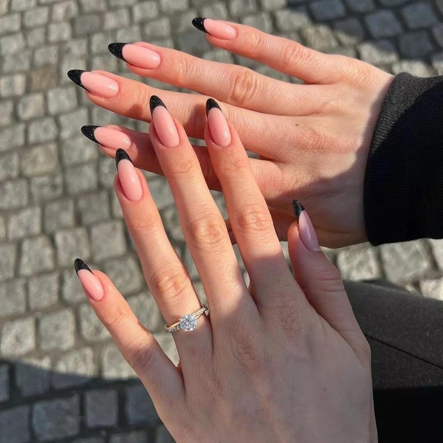 24pcs Long Stiletto Wearable French Fake Nails