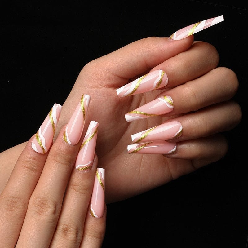 24pcs/box fake nails with glue