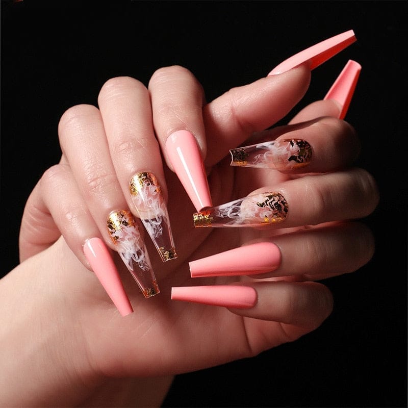24pcs/box fake nails with glue