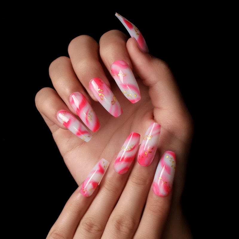 24pcs/box fake nails with glue