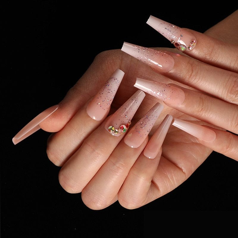 24pcs/box fake nails with glue
