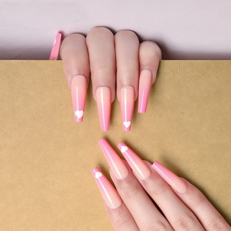 24pcs/box fake nails with glue