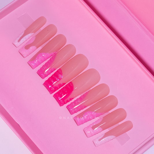 50 Shades of Pink - Handmade Acrylic Press On Nails