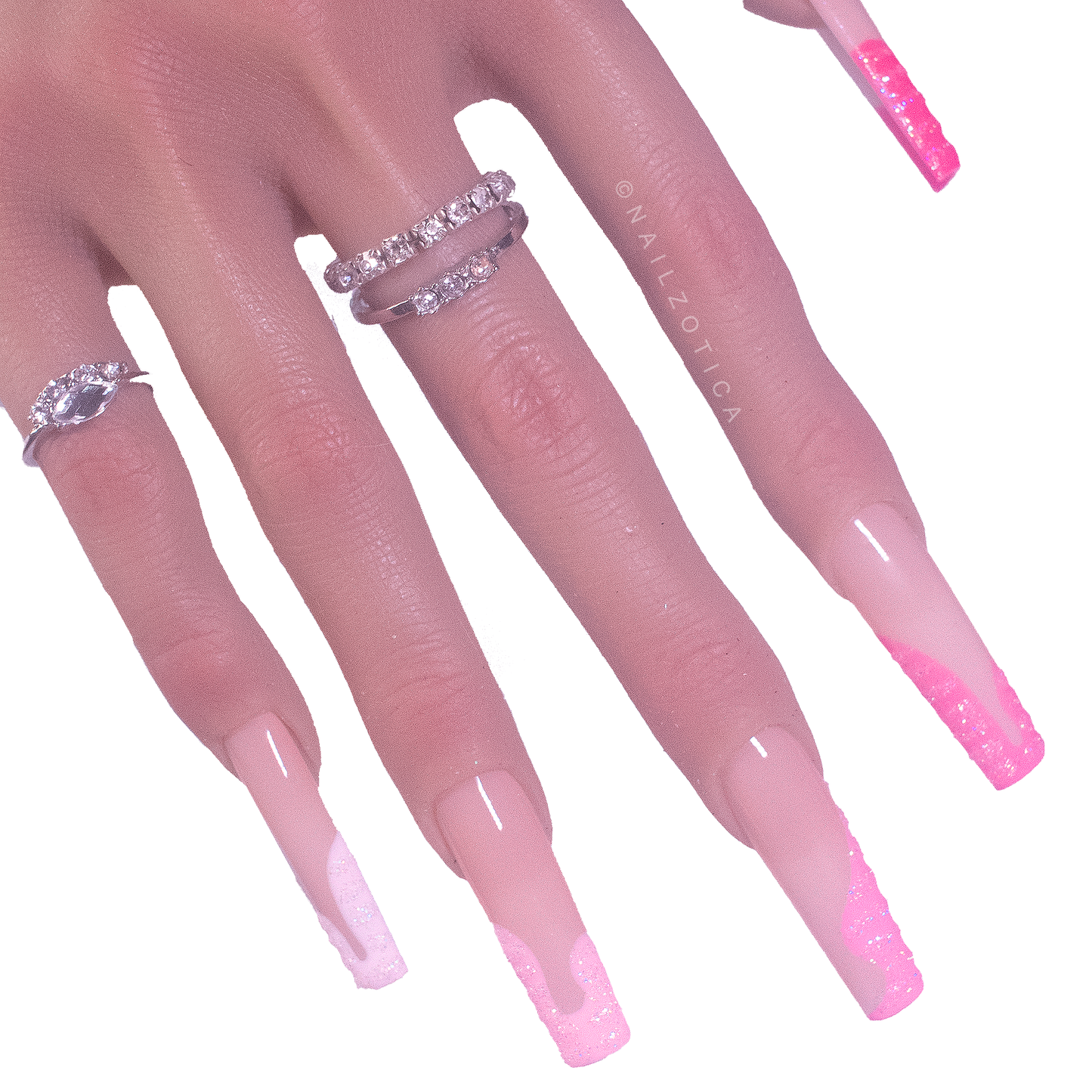 50 Shades of Pink - Handmade Acrylic Press On Nails