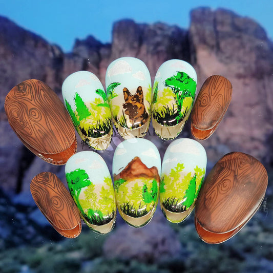 Walk the Dog Press on Gel Nails ($CAD)