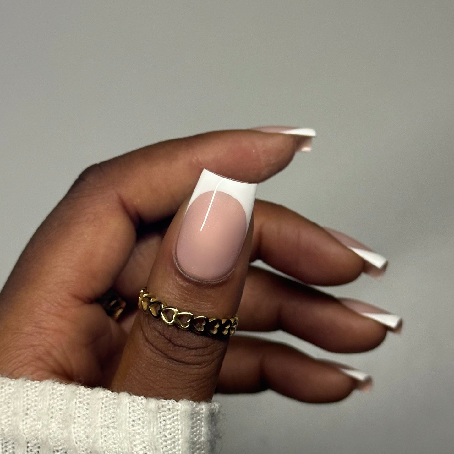 White French Tips Press On Nails